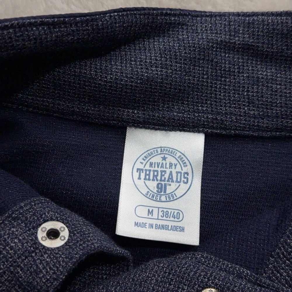UNC North Carolina Tar Heels Jacket Mens M Blue Pullover NCAA Embroidered Snap - Picture 5 of 11